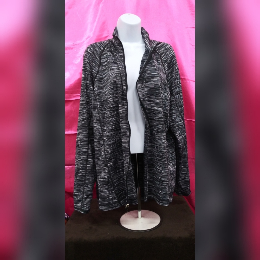 Black & White Zip Up Sweater